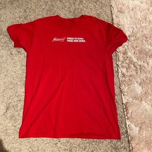 Red budweiser shirt